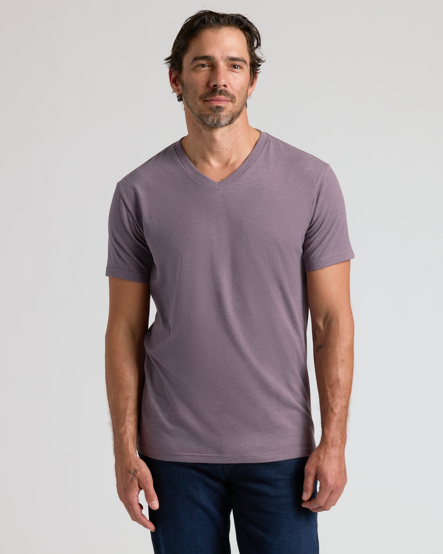 Dark Heather Amethyst Classic V-Neck