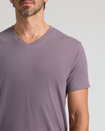 Dark Heather Amethyst Classic V-Neck