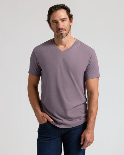 Dark Heather Amethyst Classic V-Neck