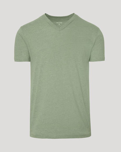 Dark Heather Bay Green Classic V-Neck