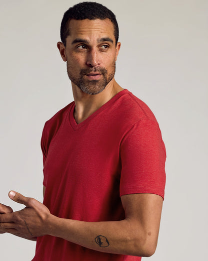 Dark Heather Lava Classic V-Neck