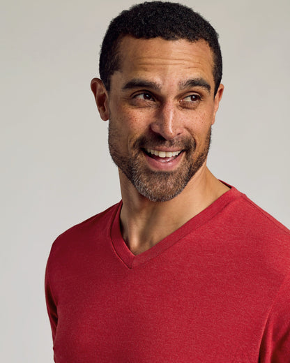 Dark Heather Lava Classic V-Neck