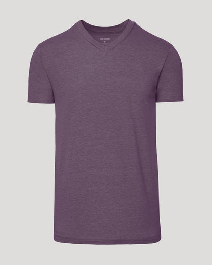 Dark Heather Plum Classic V-Neck
