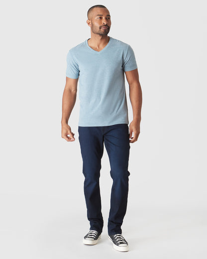Heather Sapphire Classic V-Neck