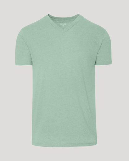 Heather Slate Green Classic V-Neck