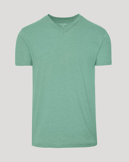 Light Heather Greenery Classic V-Neck
