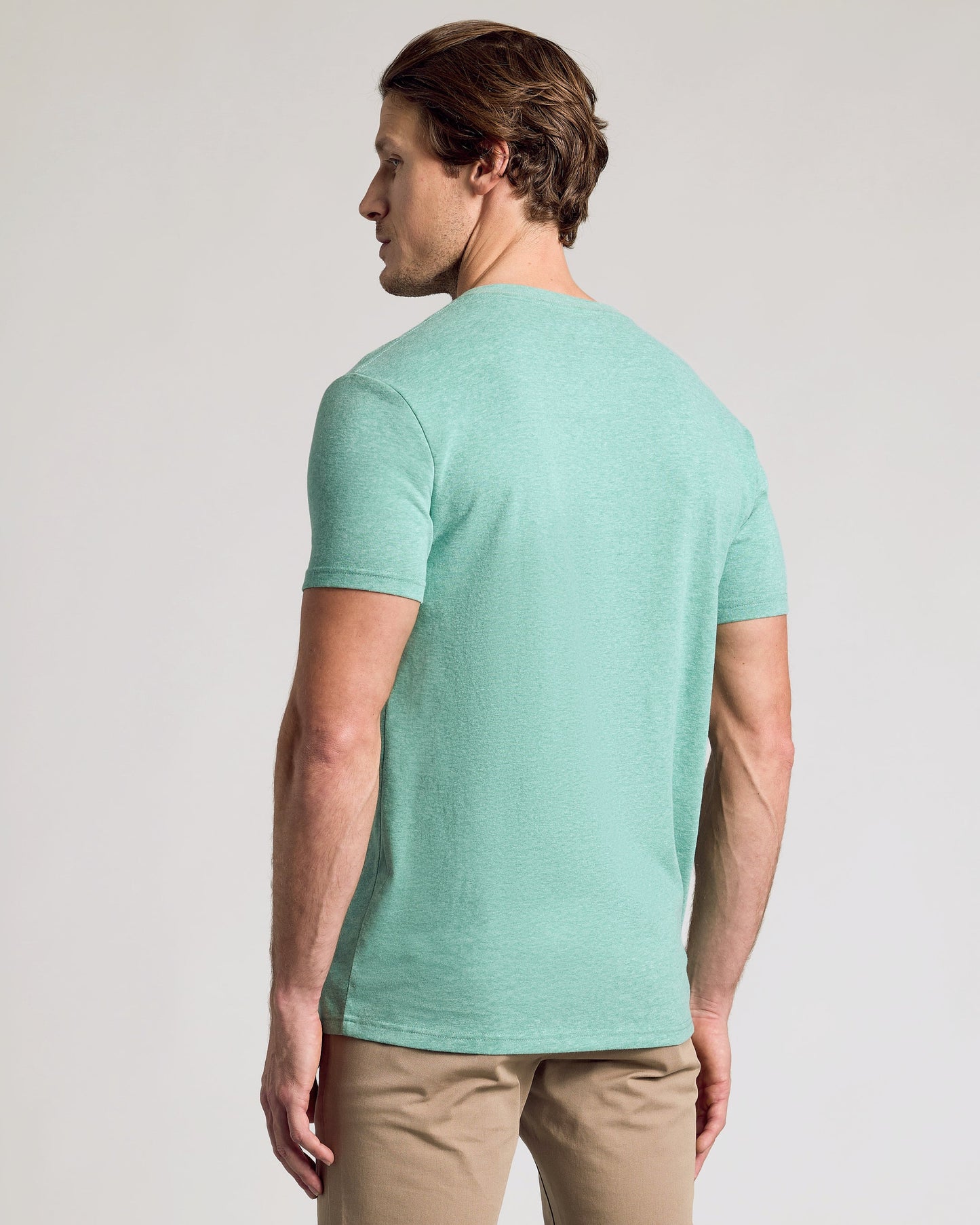 Light Heather Greenery Classic V-Neck