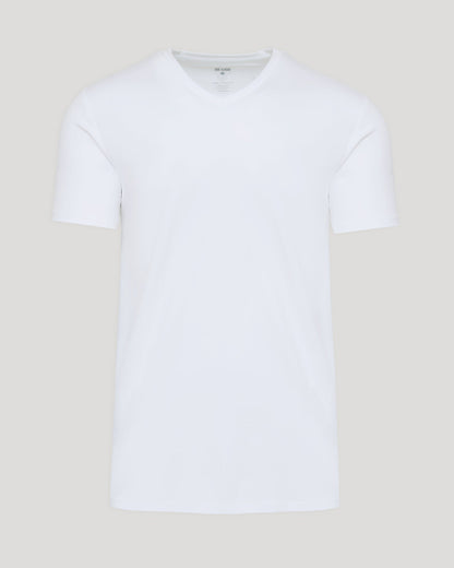 White Premium Pima V-Neck