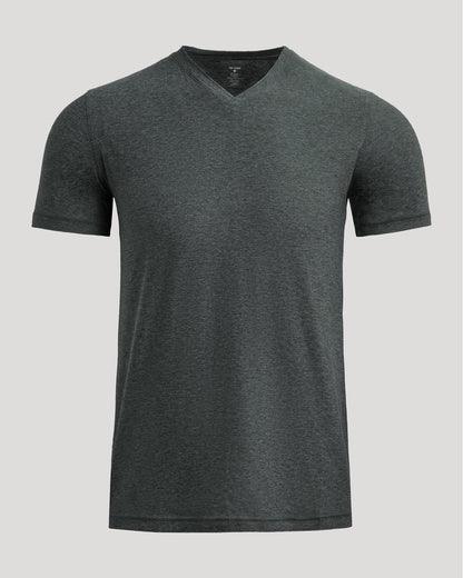Charcoal Heather Gray Active V-Neck