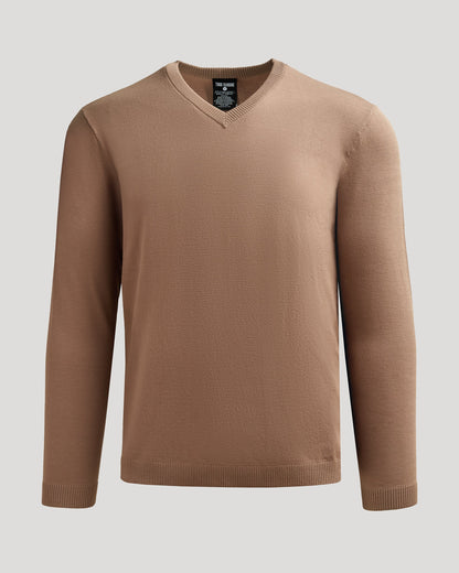 Truffle Dressy V-Neck Sweater