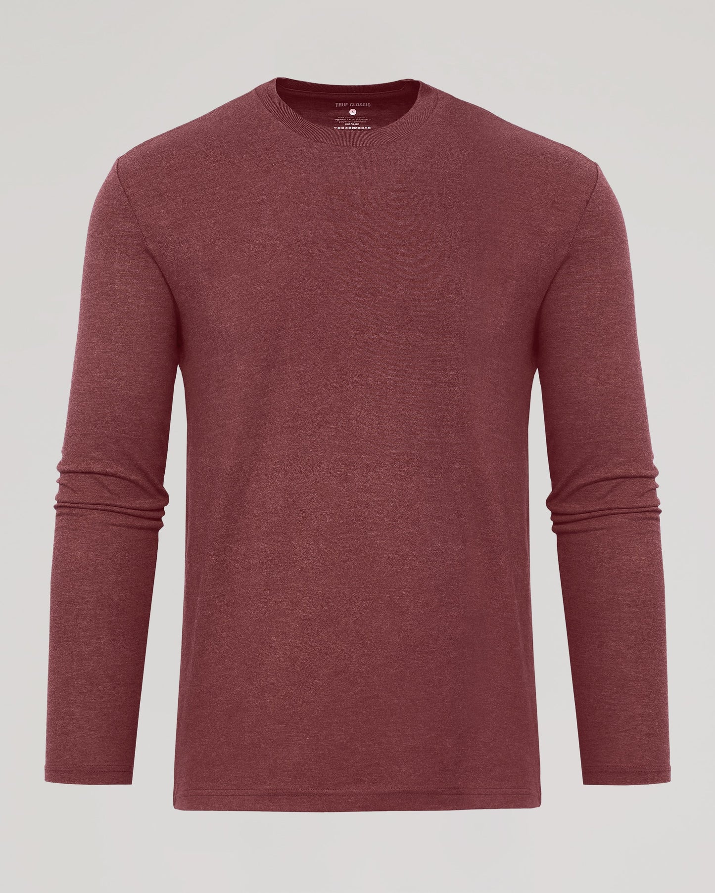 Dark Heather Rustic Apple Classic Long Sleeve Crew Neck