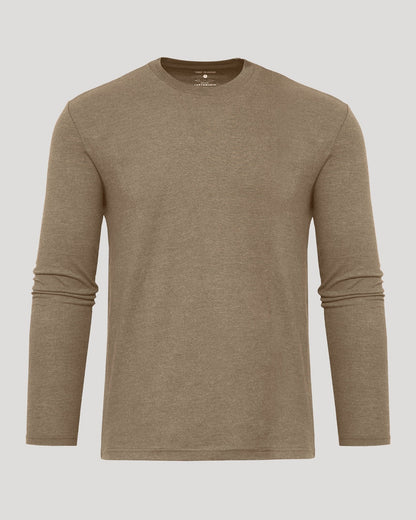 Dark Heather Sagewood Classic Long Sleeve Crew Neck