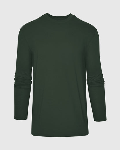 Dark Olive Classic Long Sleeve Crew Neck