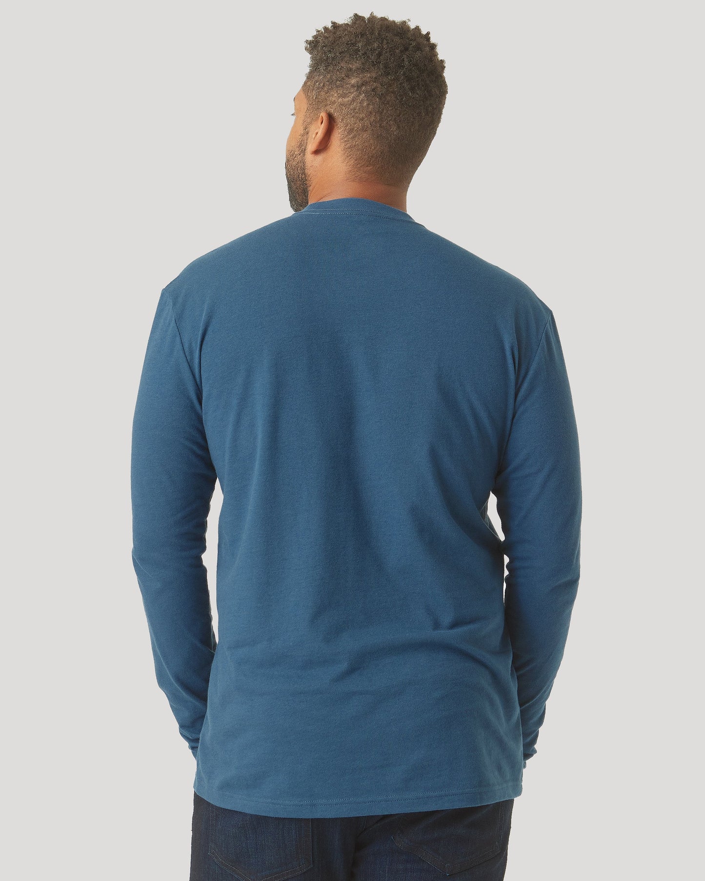 Deep Sea Blue Classic Long Sleeve Crew Neck