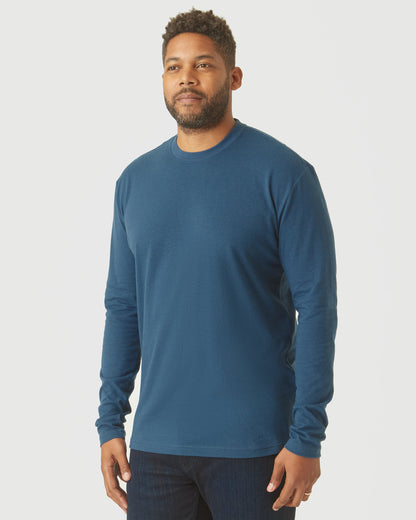 Deep Sea Blue Classic Long Sleeve Crew Neck