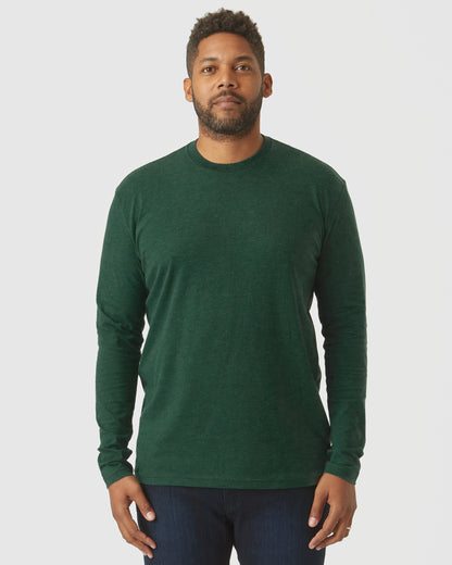 Evergreen Heather Classic Long Sleeve Crew Neck