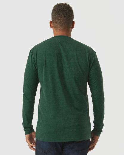 Evergreen Heather Classic Long Sleeve Crew Neck