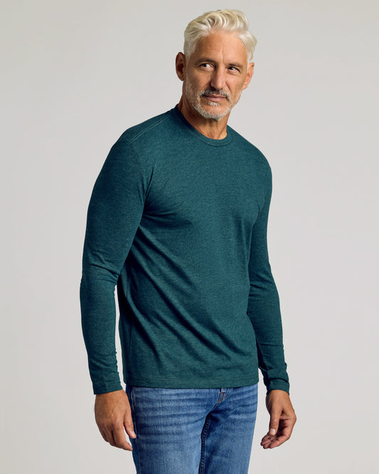 Dark Heather Seafarer Classic Long Sleeve Crew Neck