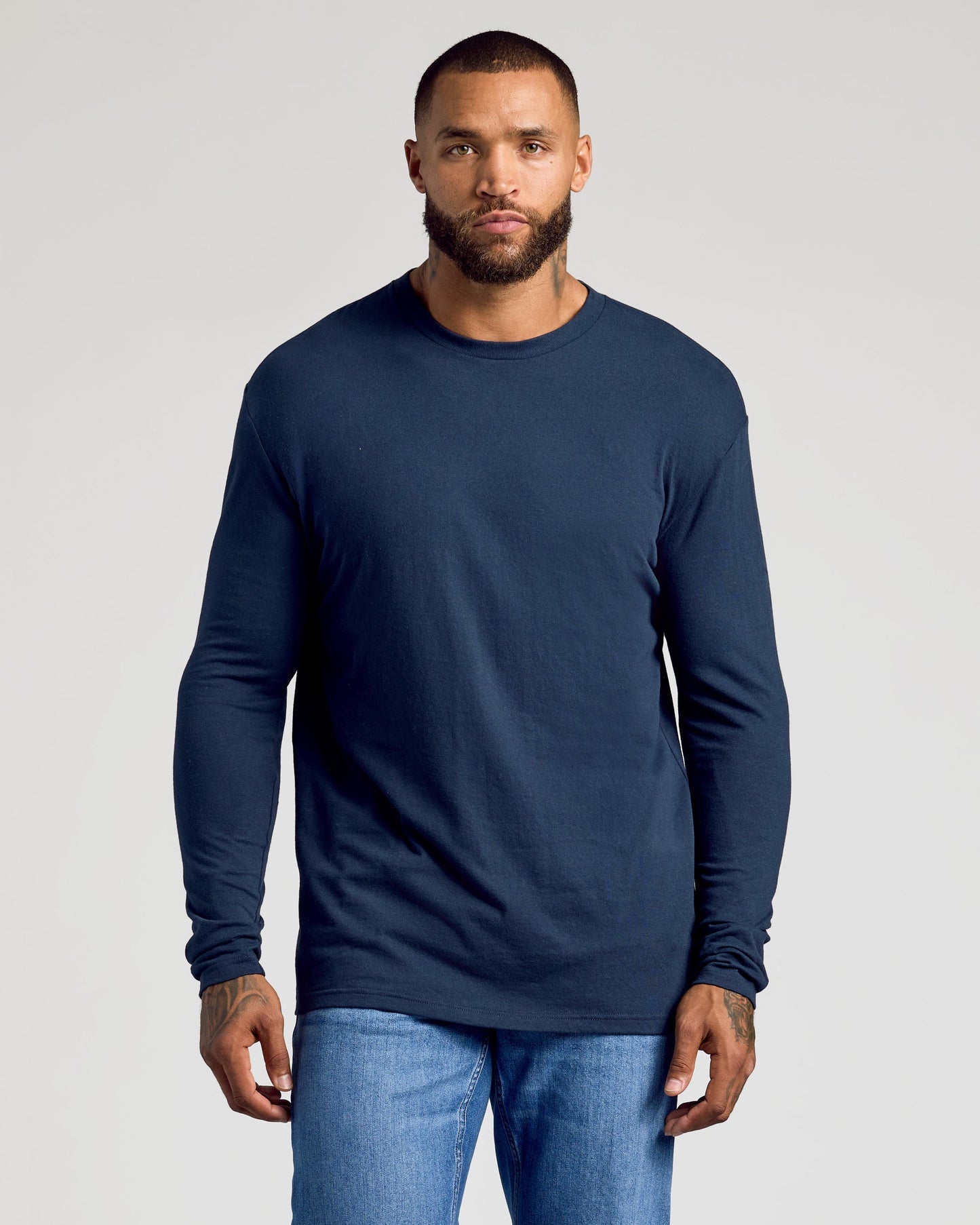 Navy Classic Long Sleeve Crew Neck