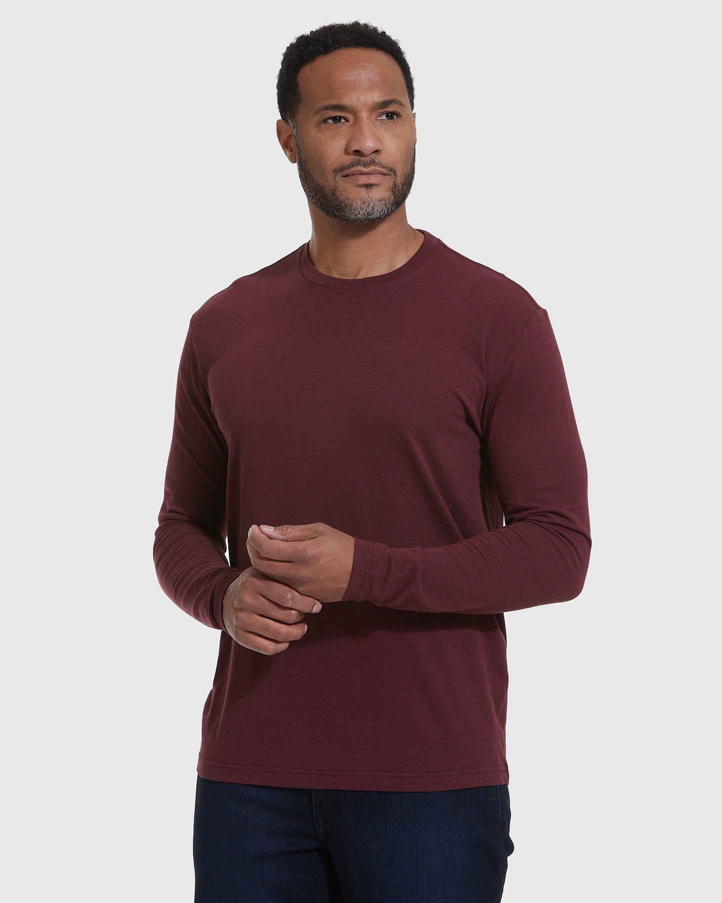 Mahogany Classic Long Sleeve Crew Neck