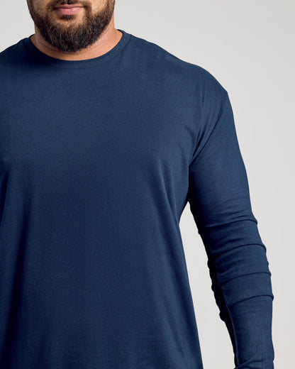 Navy Classic Long Sleeve Crew Neck