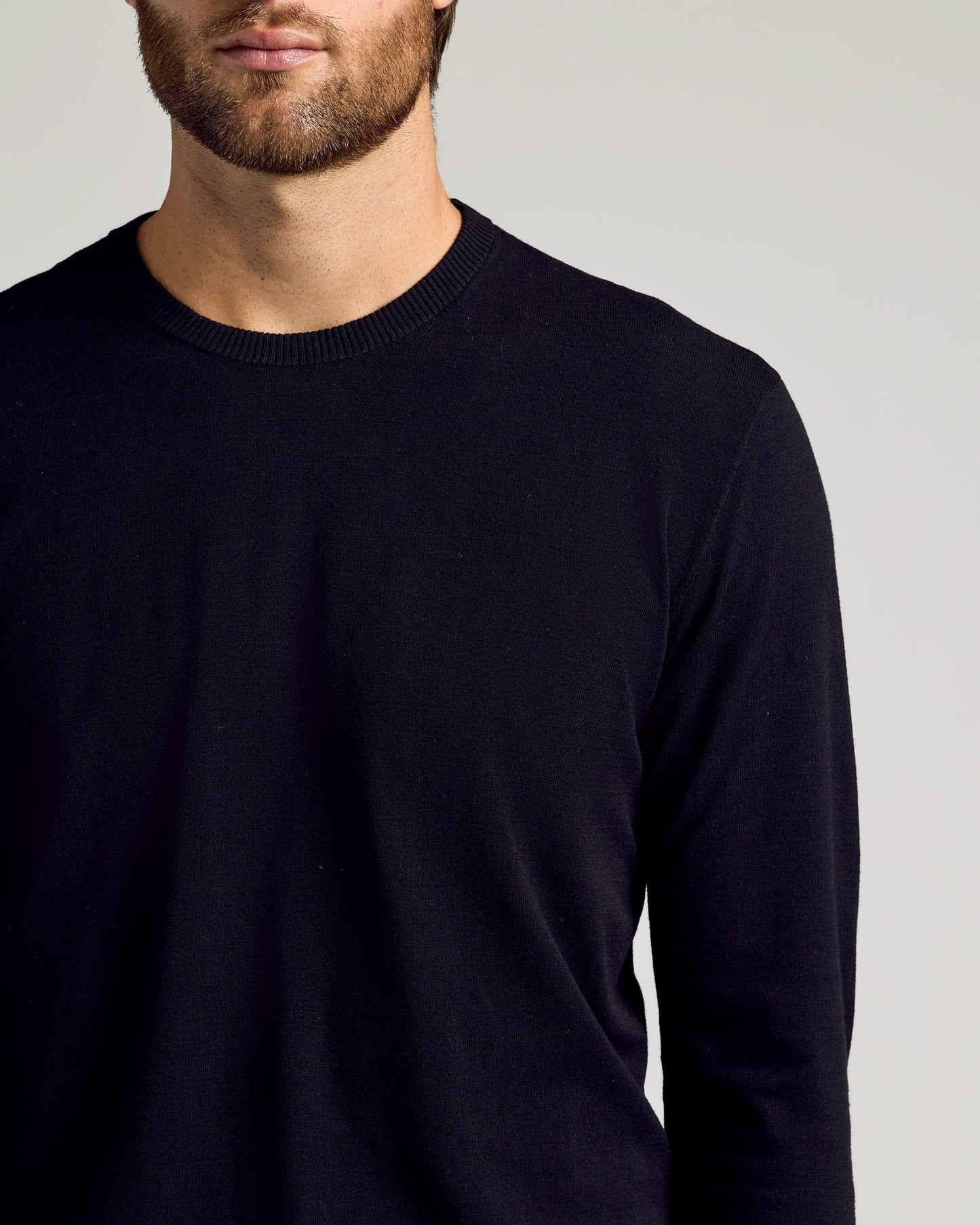 Black Dressy Crew Neck Sweater