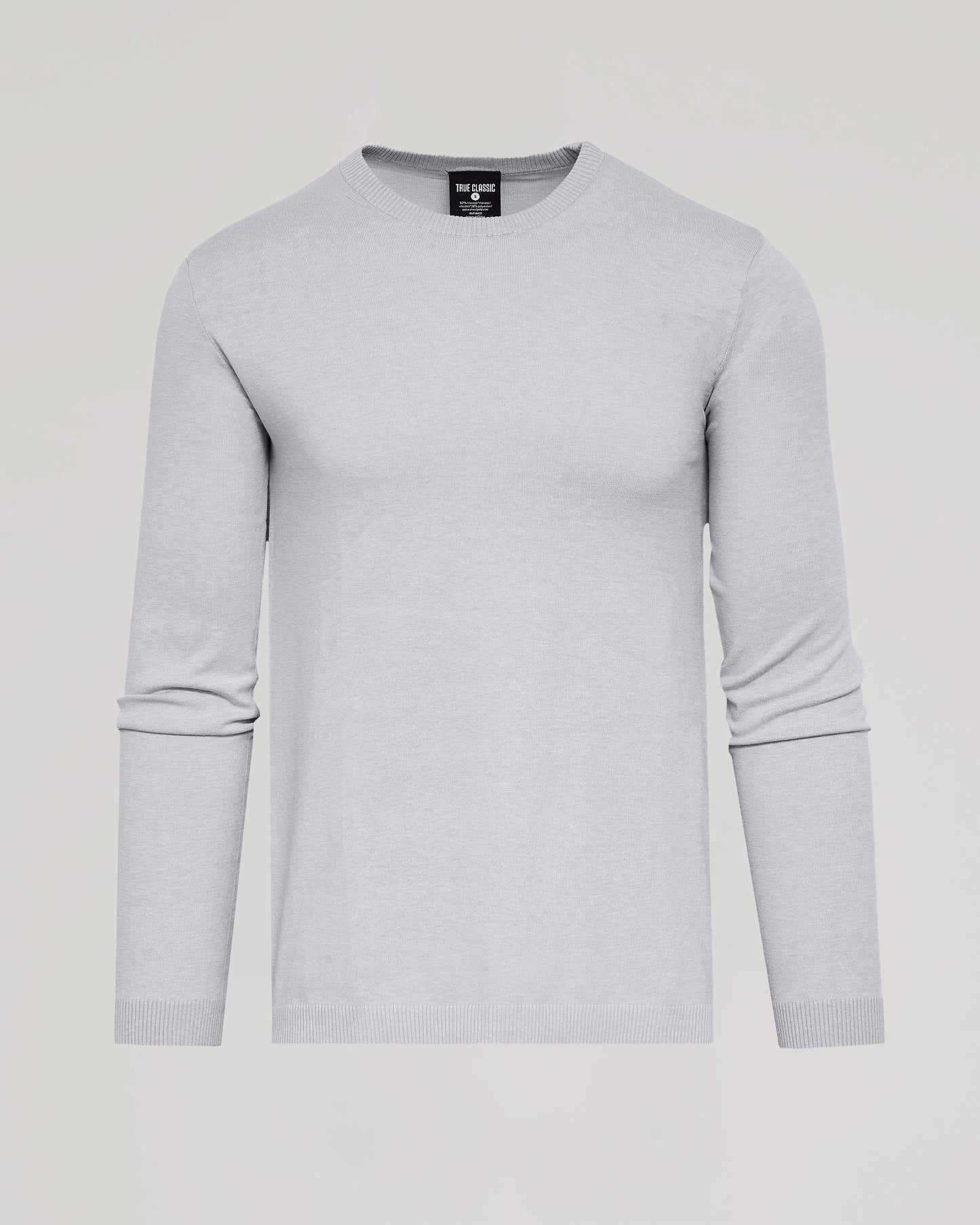 Heather Gray Dressy Crew Neck Sweater