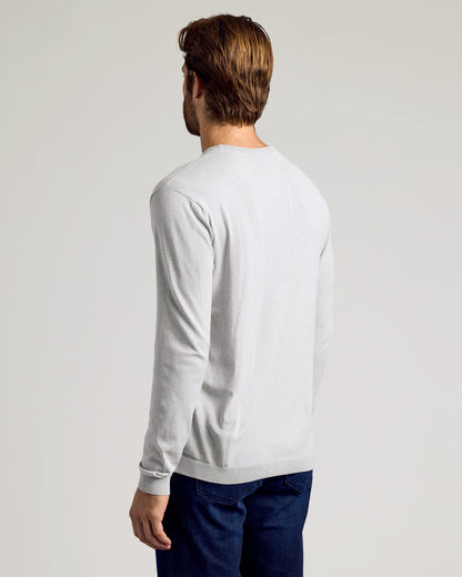 Heather Gray Dressy Crew Neck Sweater