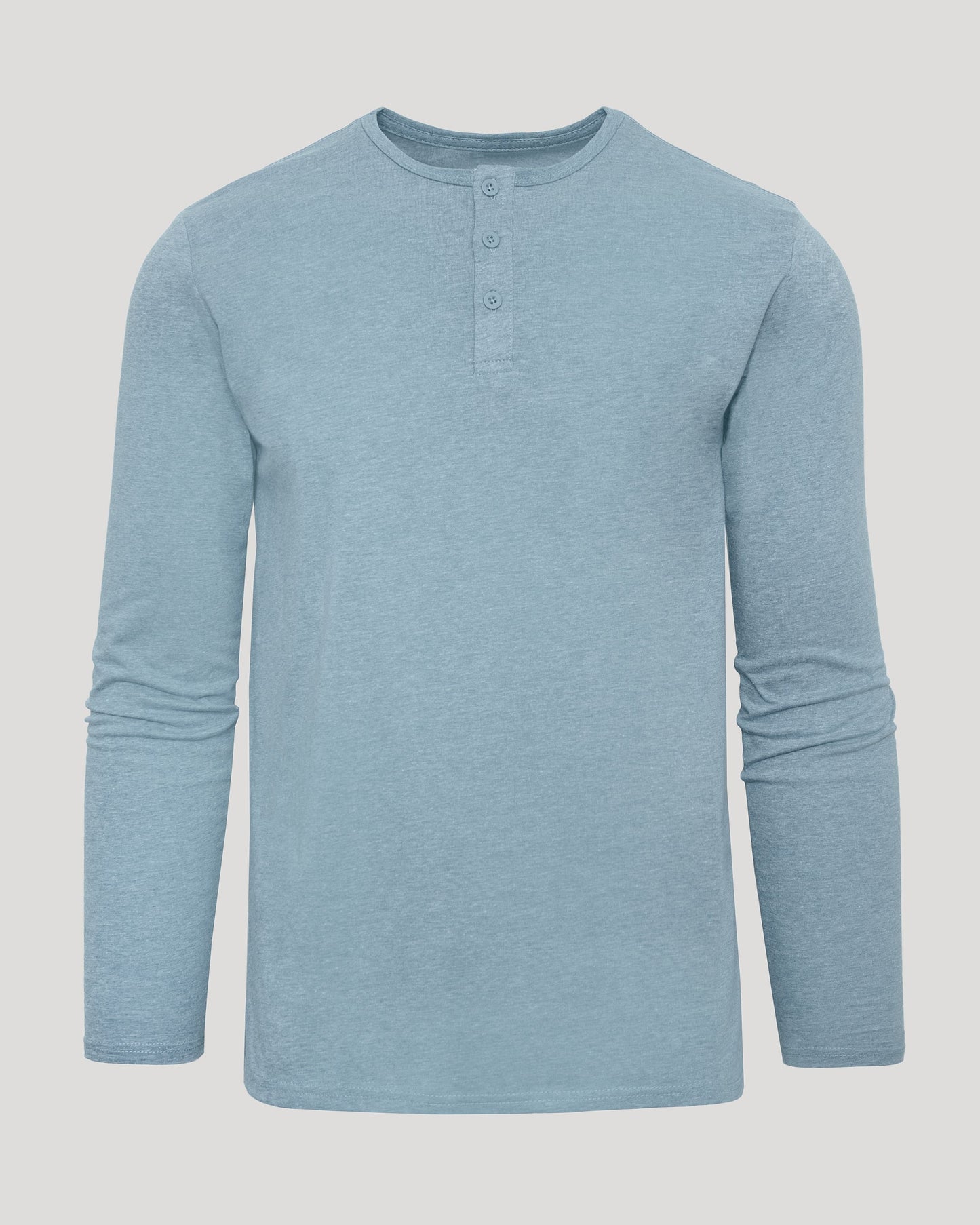 Heather Sapphire Classic Long Sleeve Henley