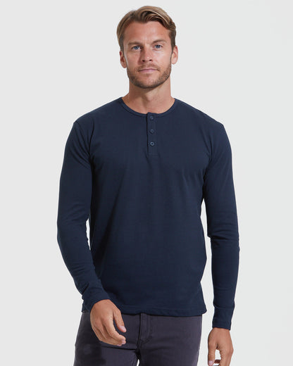 The Staple Classic Long Sleeve Henley 12-Pack