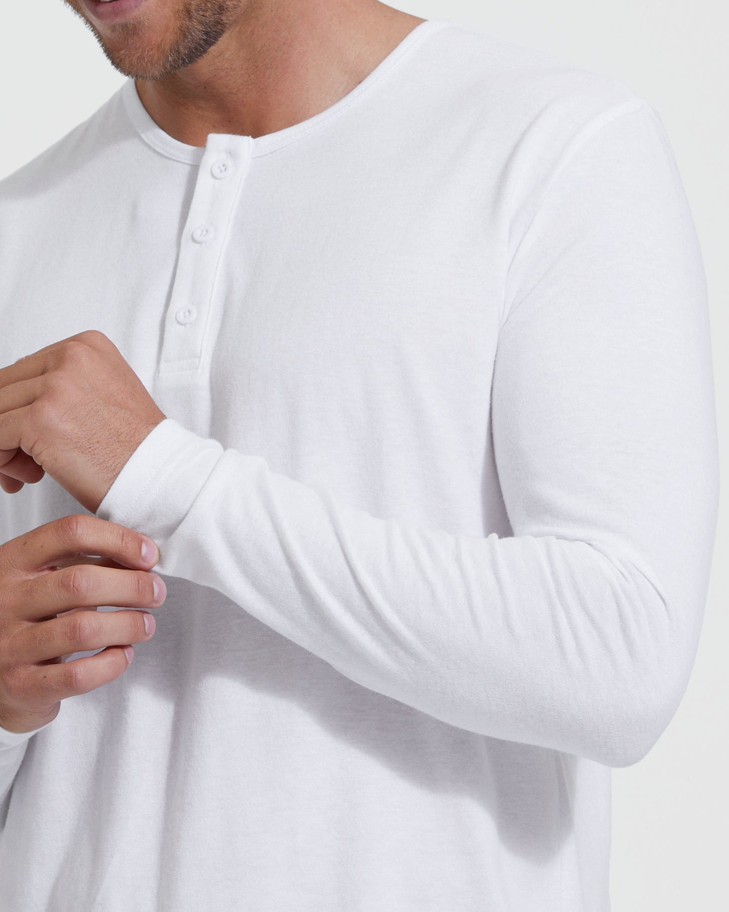 All White Classic Henley 3-Pack