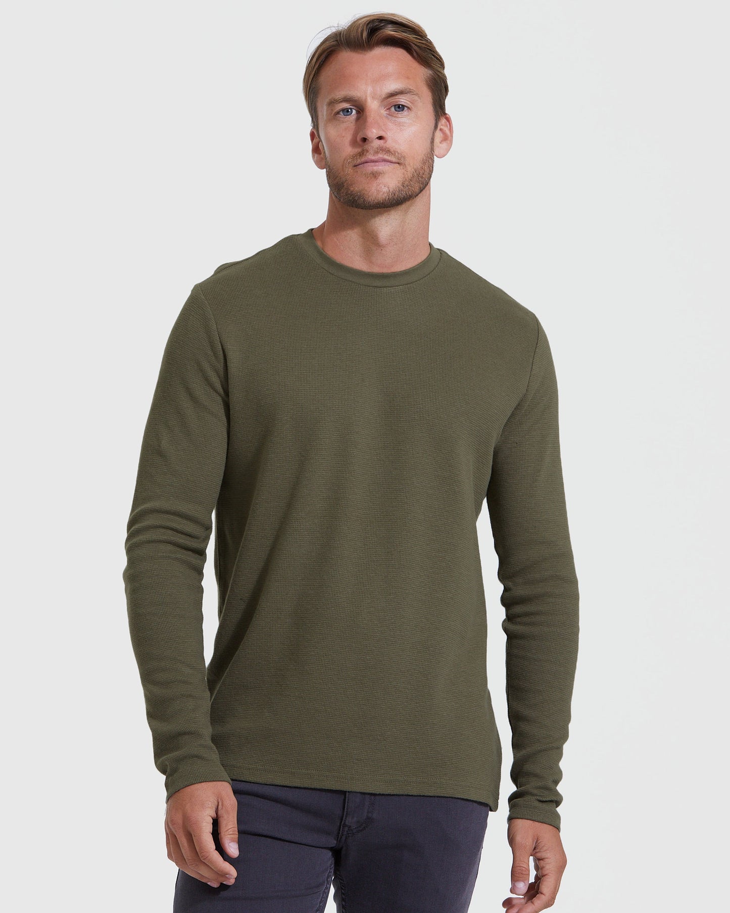 Seasonal Waffle Long Sleeve Crew Neck 3-Pack