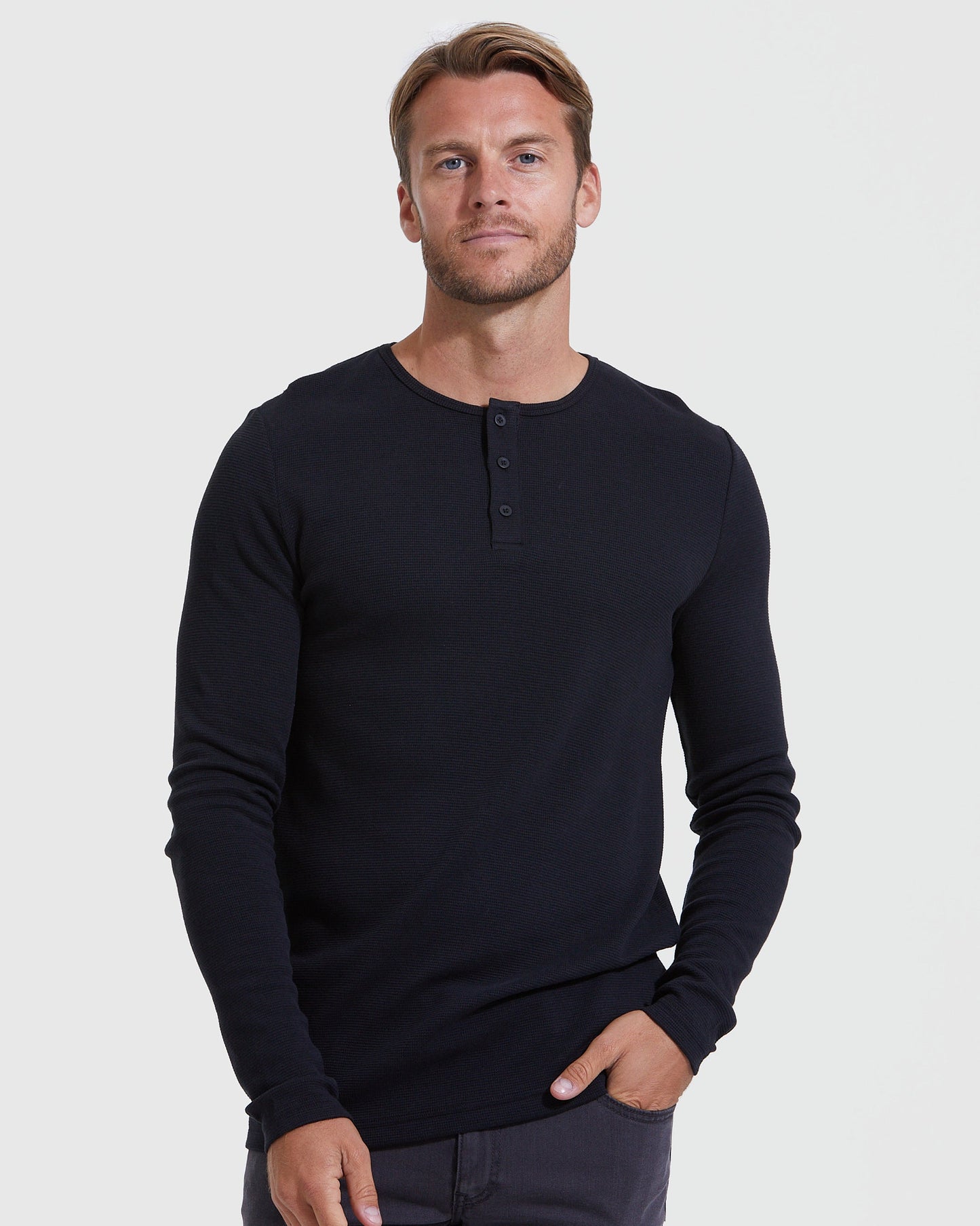The Standard Waffle Long Sleeve Henley 6-Pack