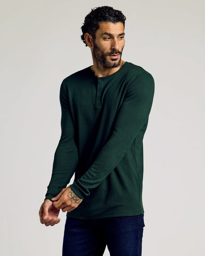The Core Waffle Long Sleeve Henley 6-Pack