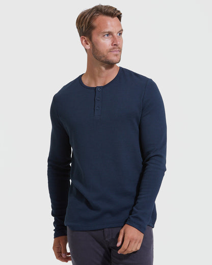 The Standard Waffle Long Sleeve Henley 6-Pack