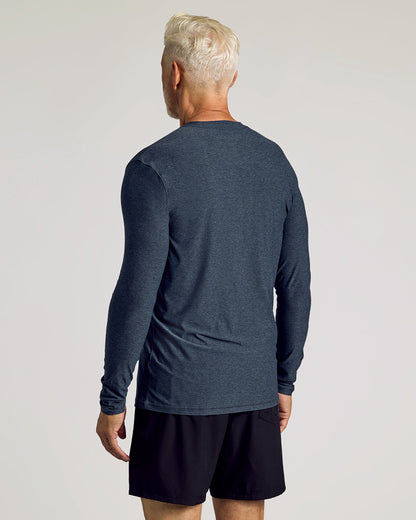 Dark Heather Fiord Active Long Sleeve Crew T-Shirt