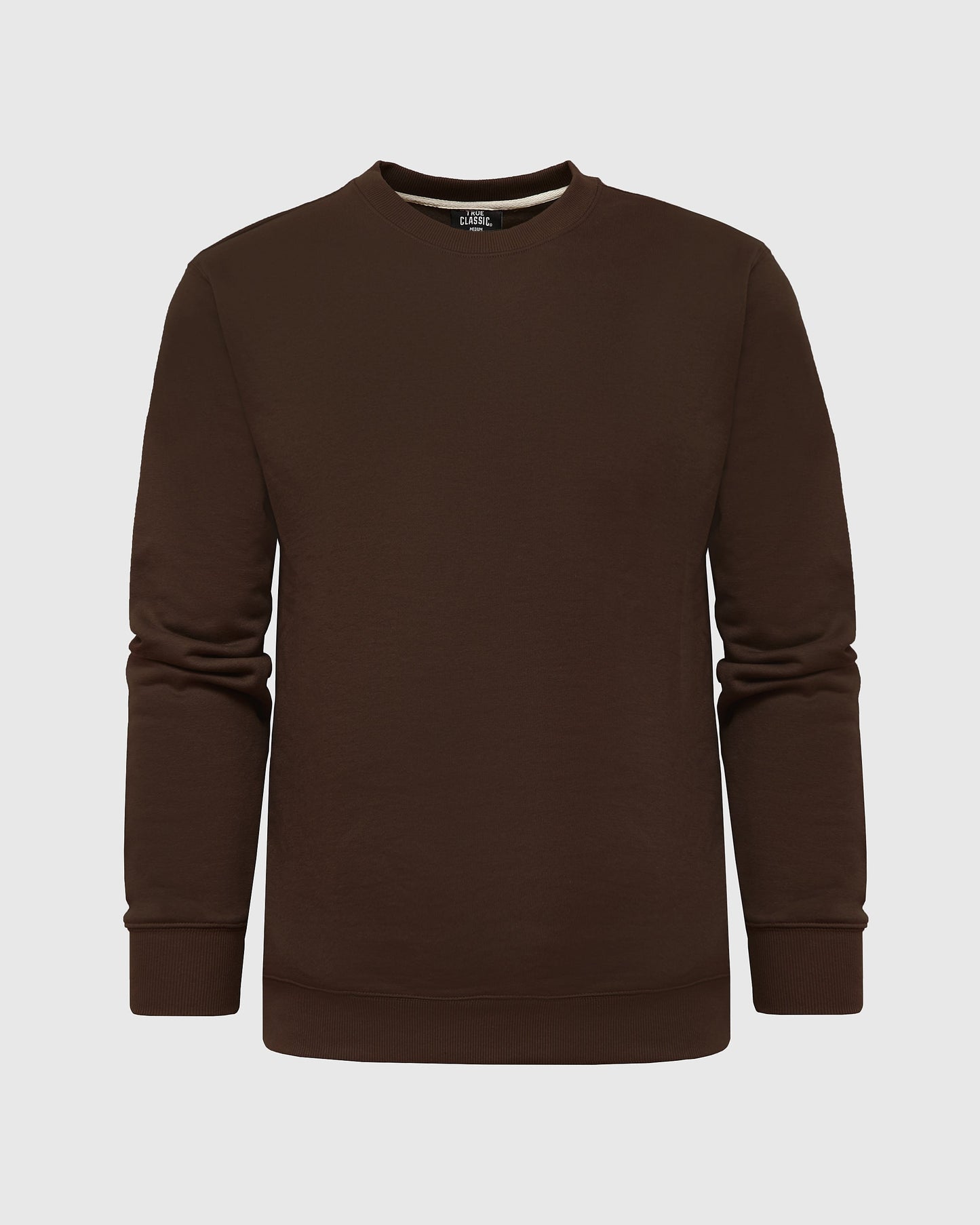 Dark Oak Fleece French Terry Pullover Crew Neck