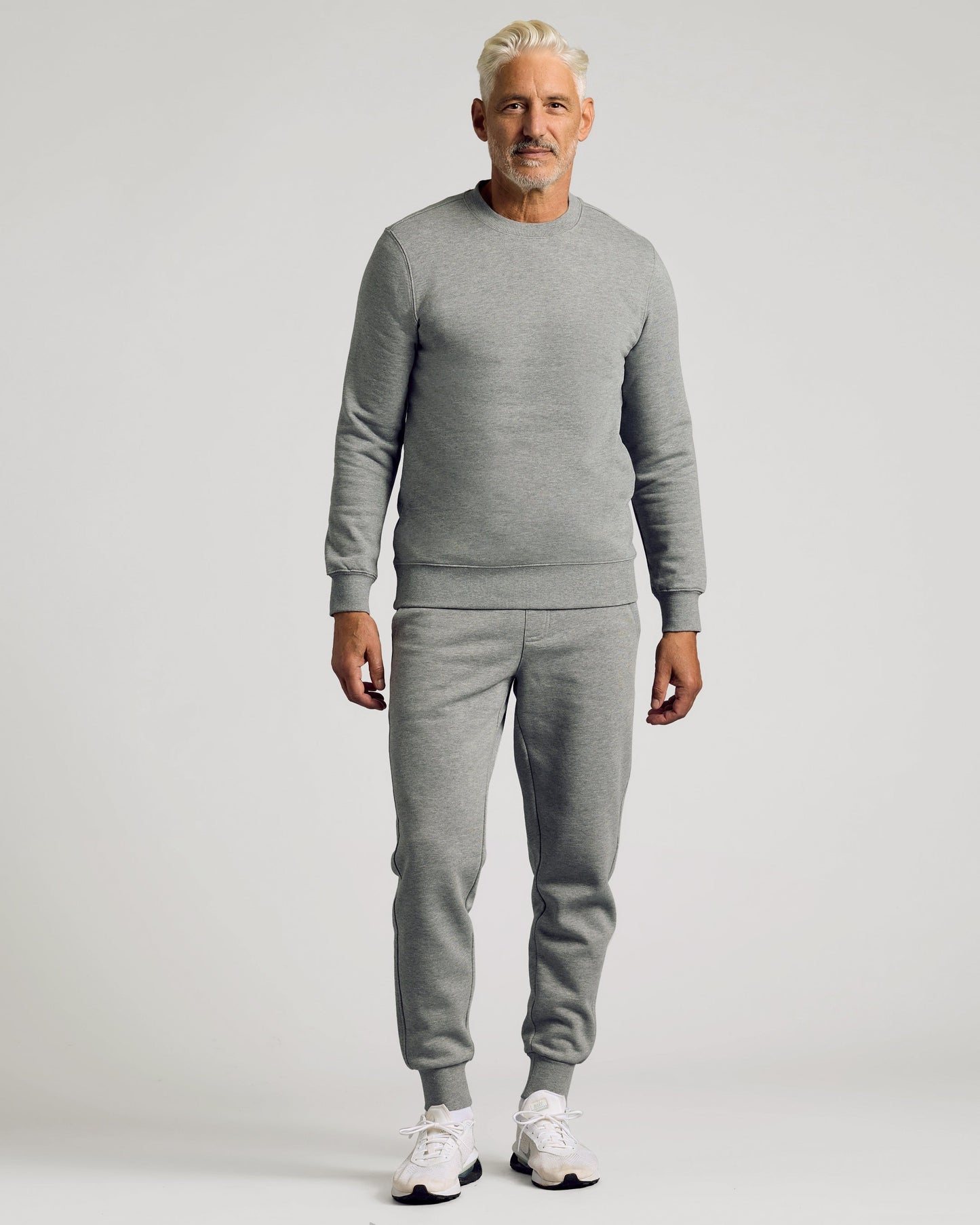 Dark Heather Gray Pullover Fleece Crew & Jogger 2-Pack