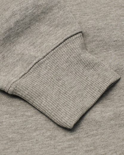 Dark Heather Gray Fleece French Terry Pullover Crew Neck