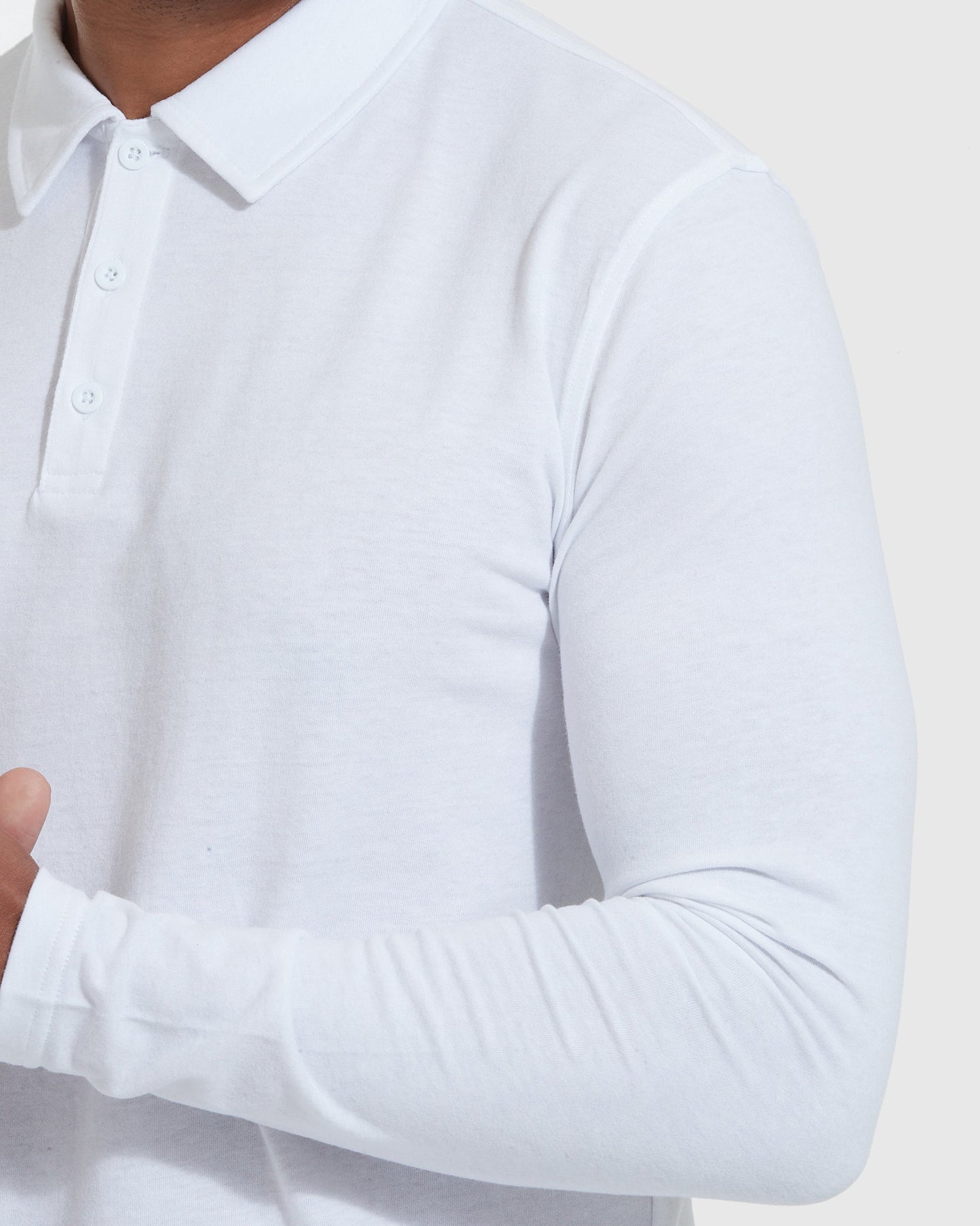 White Classic Long Sleeve Polo 3-Pack