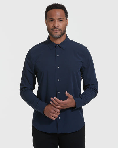 Navy and Black Lightweight Dress Shirt 2-Pack
