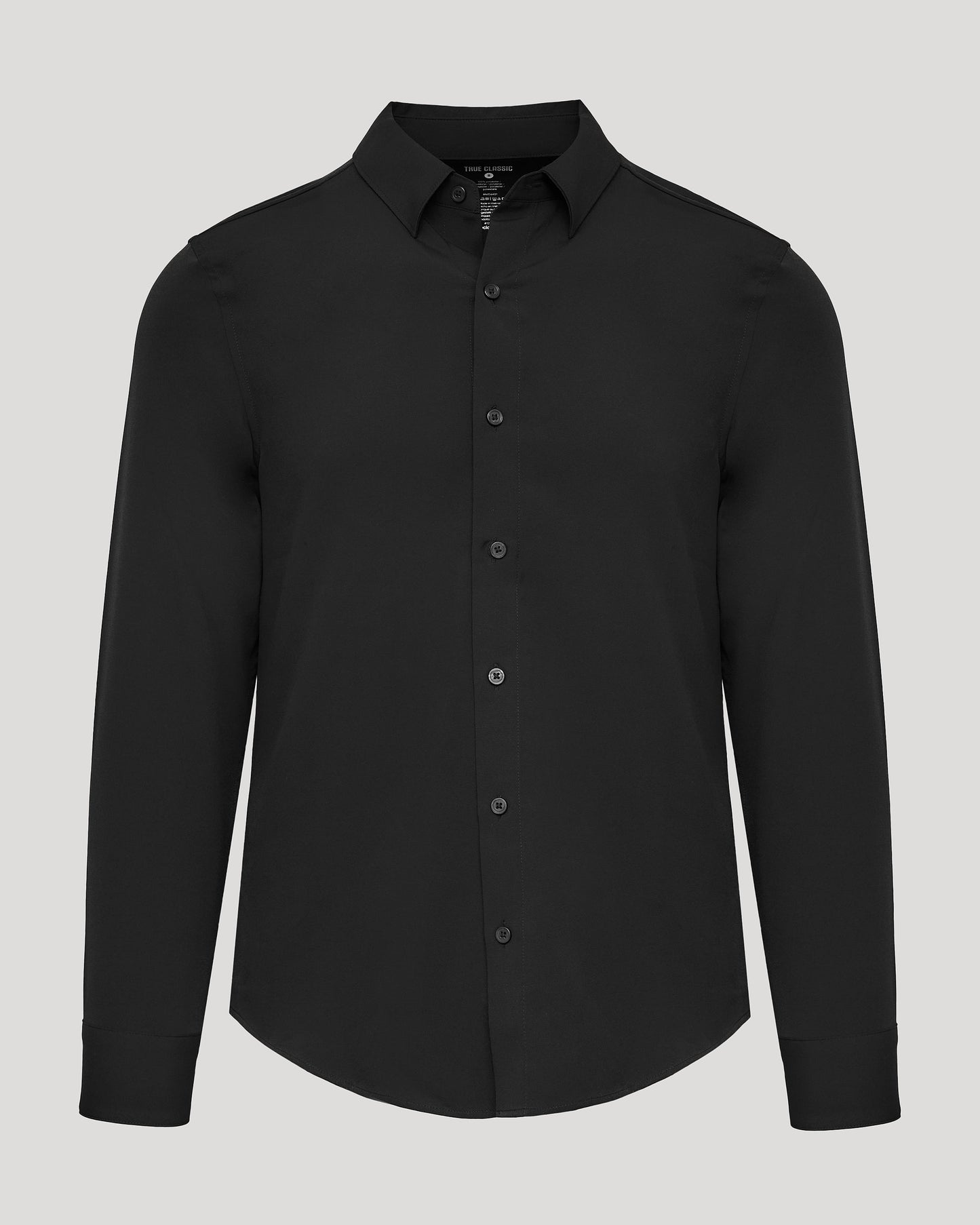 Black Performance Long Sleeve Dress Shirt