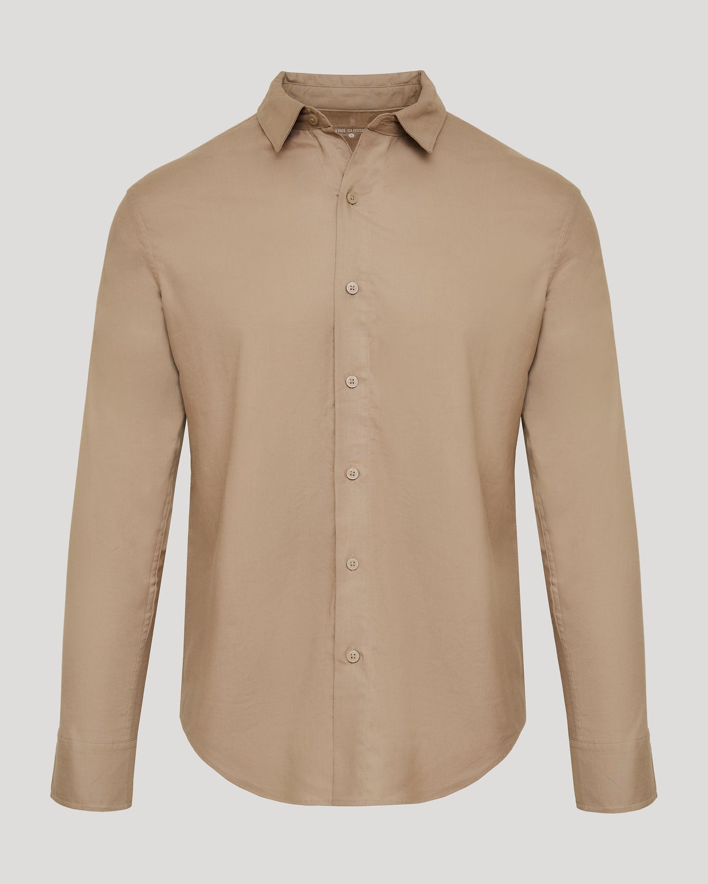 Dusty Taupe Long Sleeve Linen Shirt