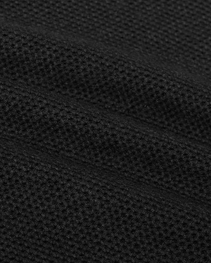 Charcoal Heather Gray Pique Crew Sweater