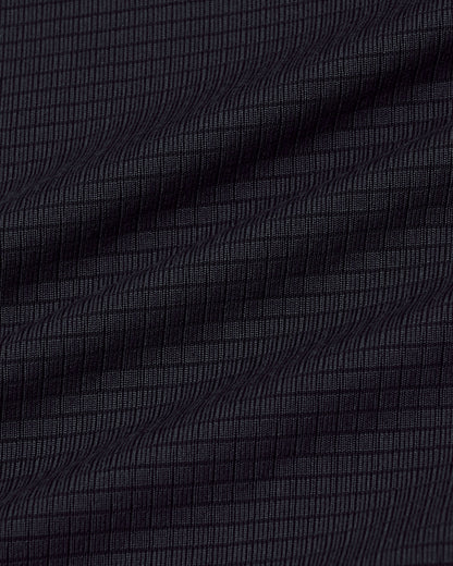 Black Long Sleeve Active Mesh Crew