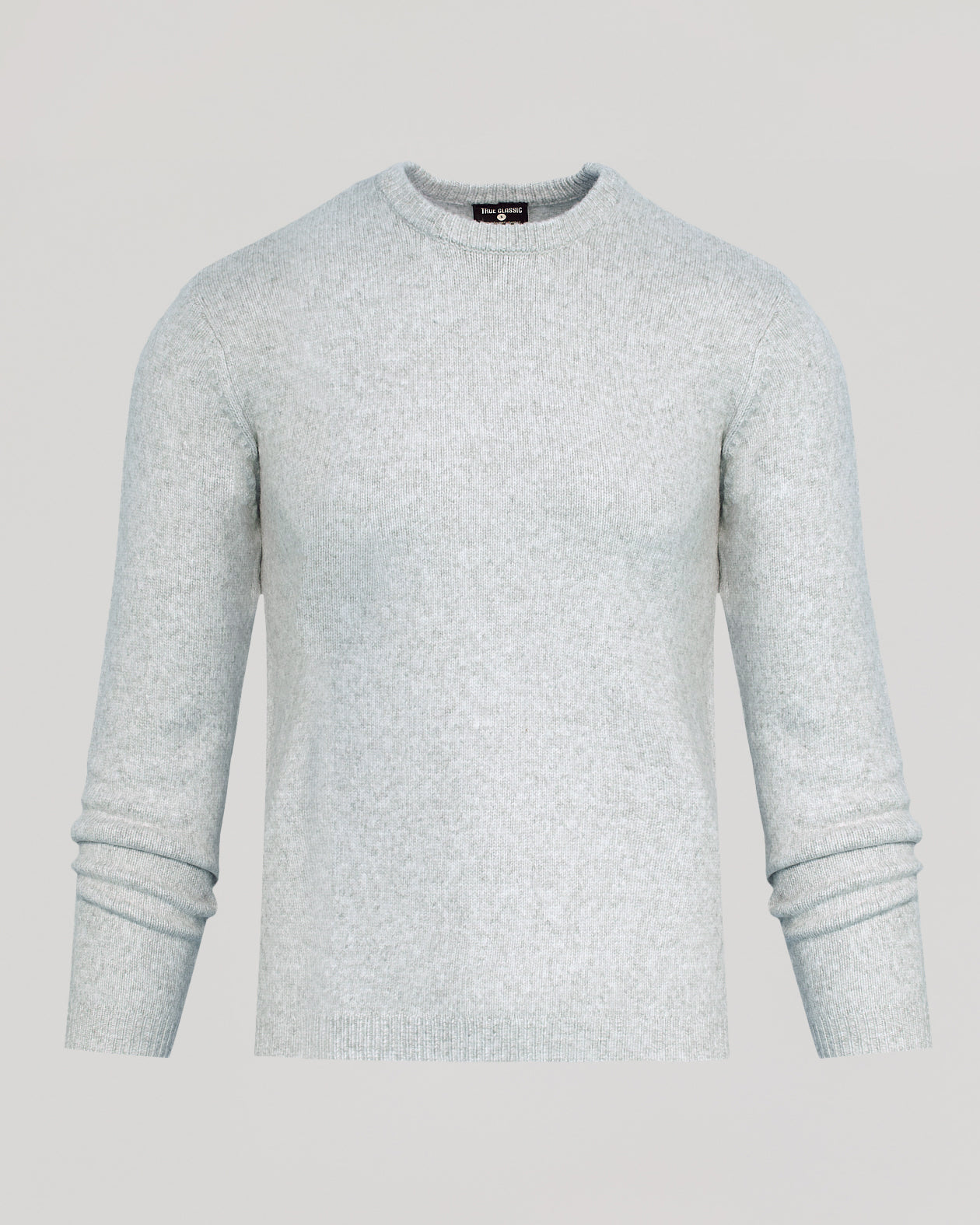 Light Heather Gray Marled Crew Neck Sweater