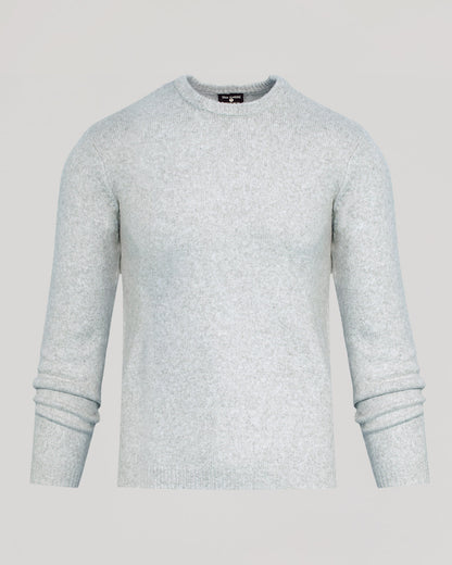 Light Heather Gray Marled Crew Neck Sweater