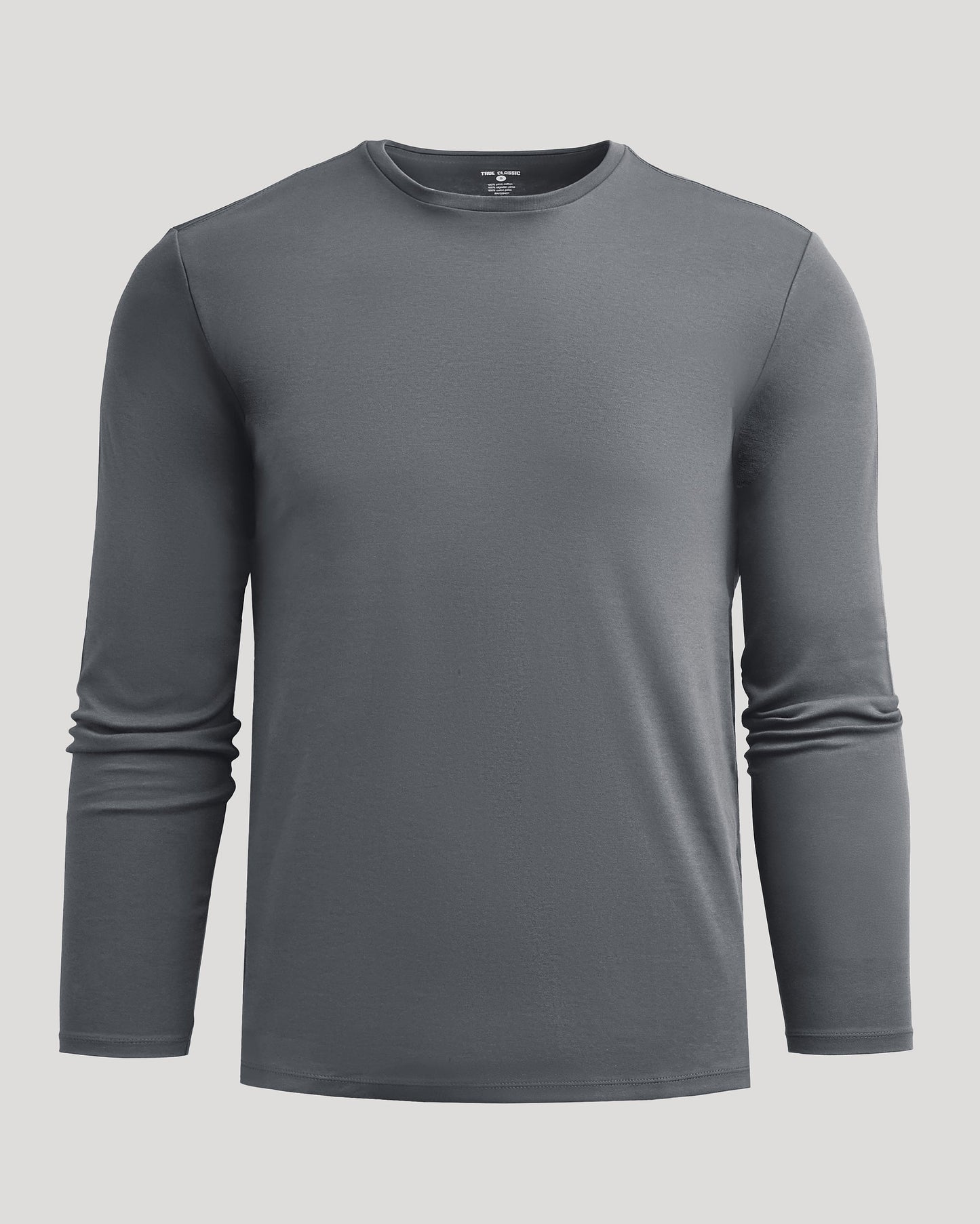 Carbon Premium Pima Long Sleeve Crew