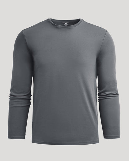 Carbon Premium Pima Long Sleeve Crew