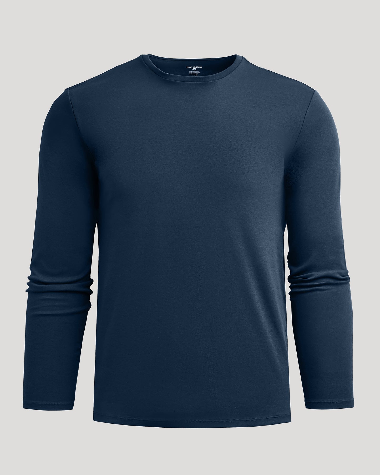 Navy Premium Pima  Long Sleeve Crew